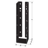 Simpson Strong-Tie APLH210R (2-1/16" x 7-3/4") 14Ga Concealed-Flange Light Joist Hanger for 2x10 Rough, ZMAX/Black Finish - 2