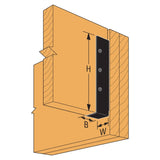 Simpson Strong-Tie APLH210R (2-1/16" x 7-3/4") 14Ga Concealed-Flange Light Joist Hanger for 2x10 Rough, ZMAX/Black Finish - 4