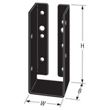 Simpson Strong-Tie APLH26R (2-1/6" x 4-7/8") 14Ga Concealed-Flange Light Joist Hanger for 2x6 Rough, ZMAX/Black Finish - 2