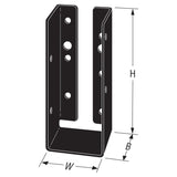 Simpson Strong-Tie APLH26R (2-1/6" x 4-7/8") 14Ga Concealed-Flange Light Joist Hanger for 2x6 Rough, ZMAX/Black Finish - 2