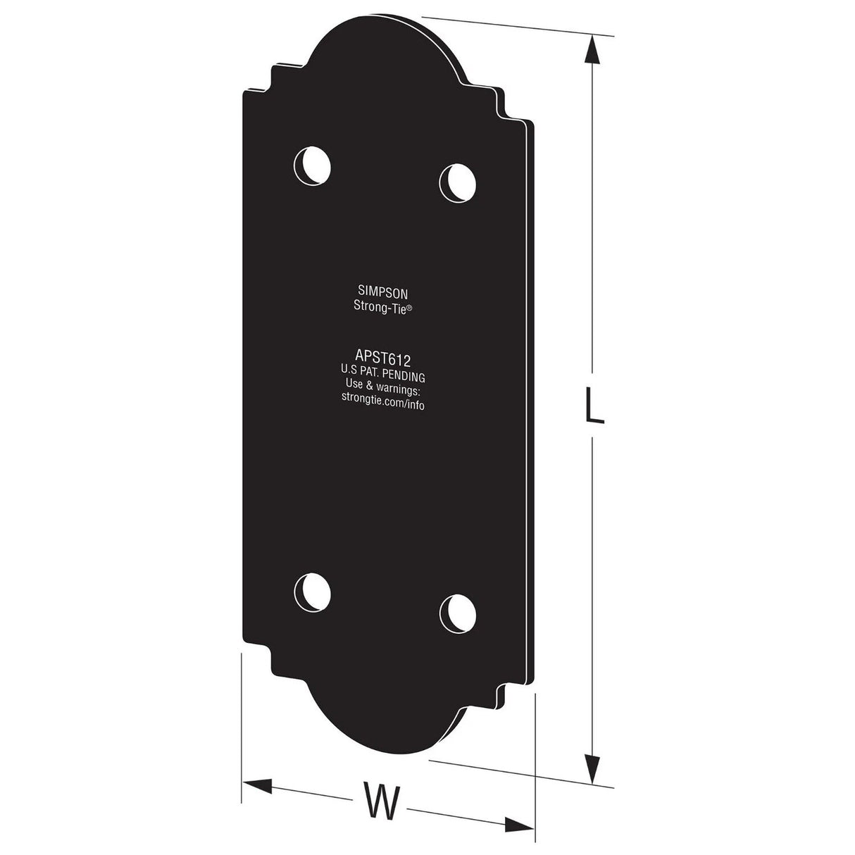 Simpson Strong-Tie APST612 (6x) Outdoor Accents Mission Collection Strap for 6x Lumber - 2