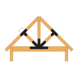 Simpson Strong-Tie APT6 Outdoor Accents Mission Collection T Strap for 6x6 - 3