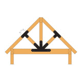 Simpson Strong-Tie APT6 Outdoor Accents Mission Collection T Strap for 6x6 - 3