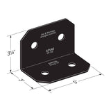 Simpson Strong-Tie APVA6 Outdoor Accents Avant Collection ZMAX Black Powder-Coated 90 Degree Angle for 6x - 2