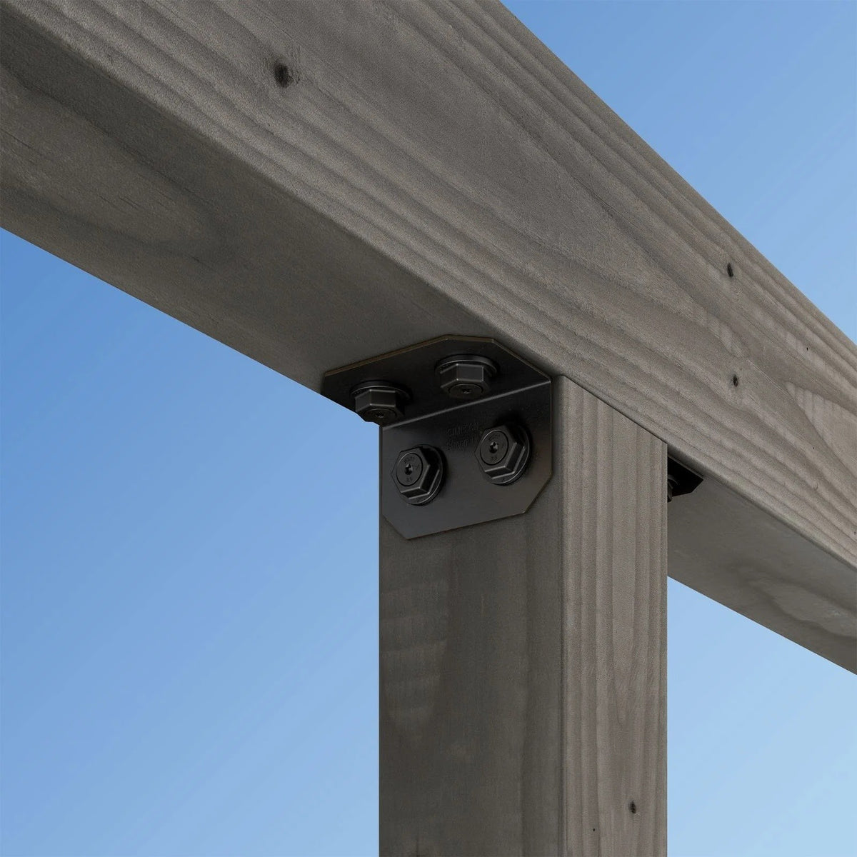 Simpson Strong-Tie APVA6 Outdoor Accents Avant Collection ZMAX Black Powder-Coated 90 Degree Angle for 6x - 4