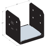 Simpson Strong-Tie APVB1010 (10x10) Outdoor Adjustable Post Base - ZMAX/Black Powder Coated - 2