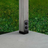Simpson Strong-Tie APVB44R (4" x 4" Rough) Outdoor Adjustable Post Base - ZMAX/Black Powder Coated - 4