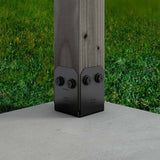 Simpson Strong-Tie APVB66DSP Avant Collection ZMAX Black Post Base Side Plate (2 Pack) - 4