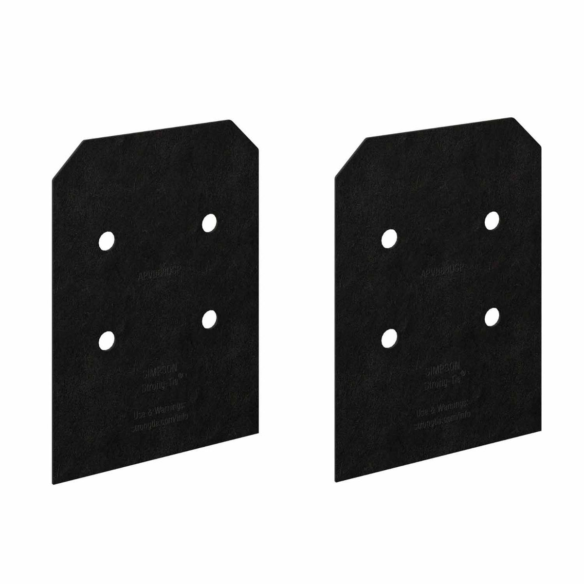 Simpson Strong-Tie APVB88DSP Avant Collection ZMAX Black Post Base Sid ...