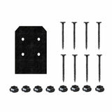 Simpson Strong-Tie APVB88DSP Avant Collection ZMAX Black Post Base Side Plate (2 Pack) - 3
