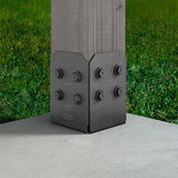 Simpson Strong-Tie APVB88DSP Avant Collection ZMAX Black Post Base Side Plate (2 Pack) - 5
