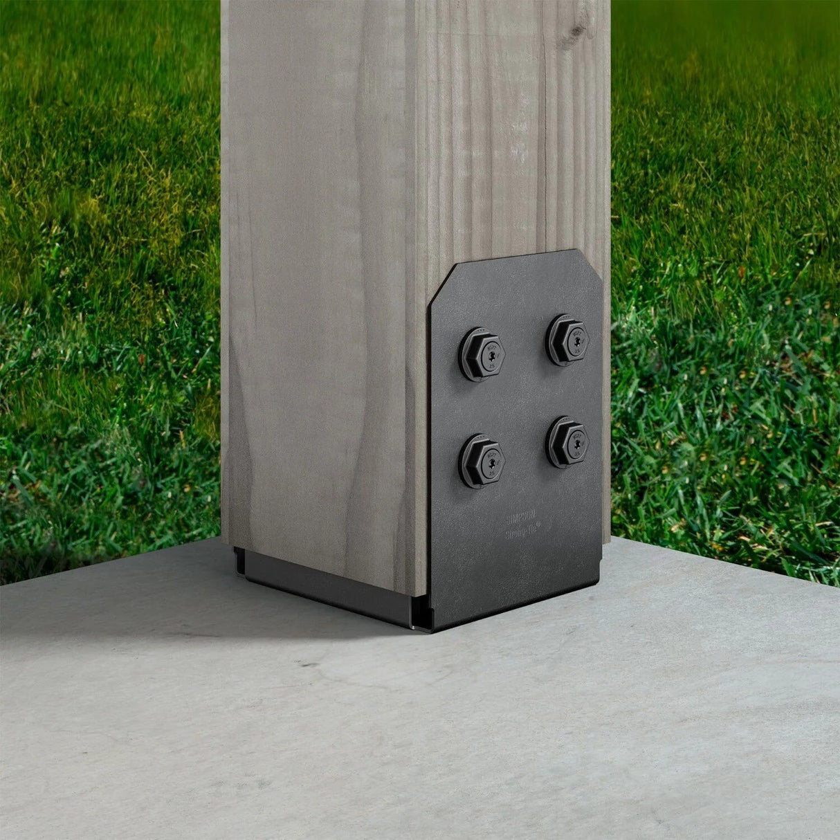 Simpson Strong-Tie APVB88R (8x8 Rough) Outdoor Adjustable Post Base - ZMAX/Black Powder Coated - 4