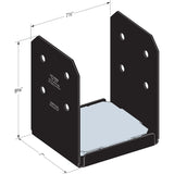 Simpson Strong-Tie APVB88 (8x8) Outdoor Adjustable Post Base - ZMAX/Black Powder Coated - 2