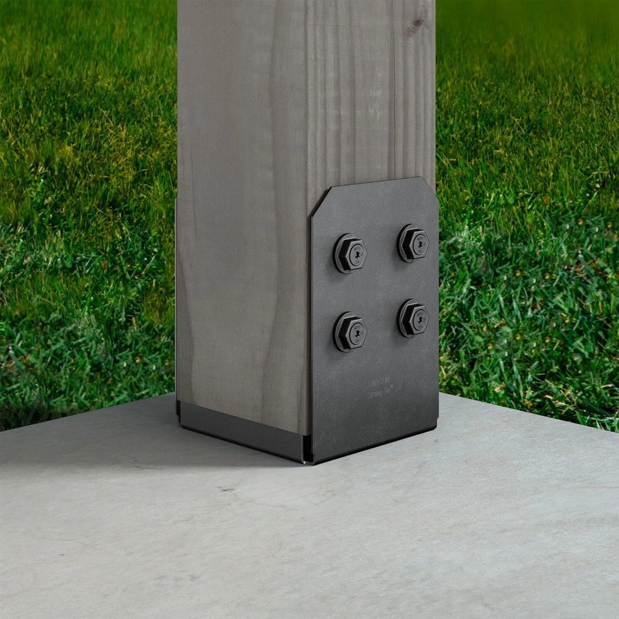 Simpson Strong-Tie APVB88 (8x8) Outdoor Adjustable Post Base - ZMAX/Black Powder Coated - 4