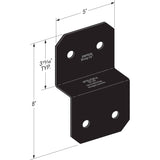 Simpson Strong-Tie APVDJT2R-6 Outdoor Accents Avant Collection Deck Joist Tie for Rough 2x - 2