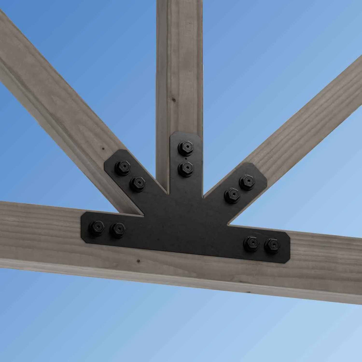 Simpson Strong-Tie APVGP1212-4 (12:12, 4x) Outdoor Accents Avant Collection Black Powder-Coated Gable Plate - 5