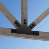 Simpson Strong-Tie APVGP1212-4 (12:12, 4x) Outdoor Accents Avant Collection Black Powder-Coated Gable Plate - 5