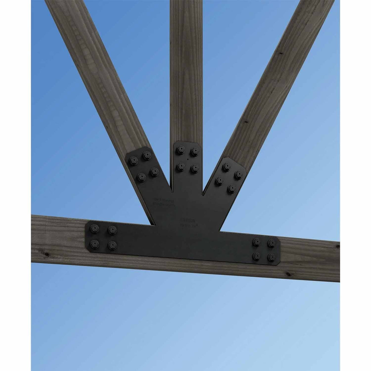 Simpson Strong-Tie APVGP612 (6:12 Pitch) Outdoor Accents Avant Collection Black Powder-Coated Gable Plate - 4