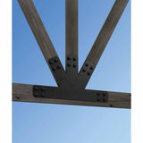 Simpson Strong-Tie APVGP612 (6:12 Pitch) Outdoor Accents Avant Collection Black Powder-Coated Gable Plate - 4