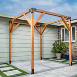 Simpson APVPK44-D1 Strong-Tie Simpson DIY Pergola Hardware Kit for 4x4 Lumber ZMAX Black Powder Coat - Complete Outdoor Accents Avant Collection Kit