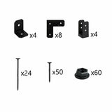 Simpson Strong-Tie APVPK44-D1 DIY Pergola Hardware Kit for 4x4 Lumber ZMAX Black Powder Coat - Complete Outdoor Accents Avant Collection Kit - 4