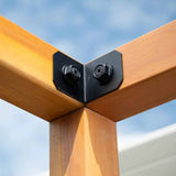 Simpson APVPK44-D1 Strong-Tie Simpson DIY Pergola Hardware Kit for 4x4 Lumber ZMAX Black Powder Coat - Complete Outdoor Accents Avant Collection Kit - 5