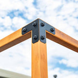 Simpson APVPK44-D1 Strong-Tie Simpson DIY Pergola Hardware Kit for 4x4 Lumber ZMAX Black Powder Coat - Complete Outdoor Accents Avant Collection Kit - 6