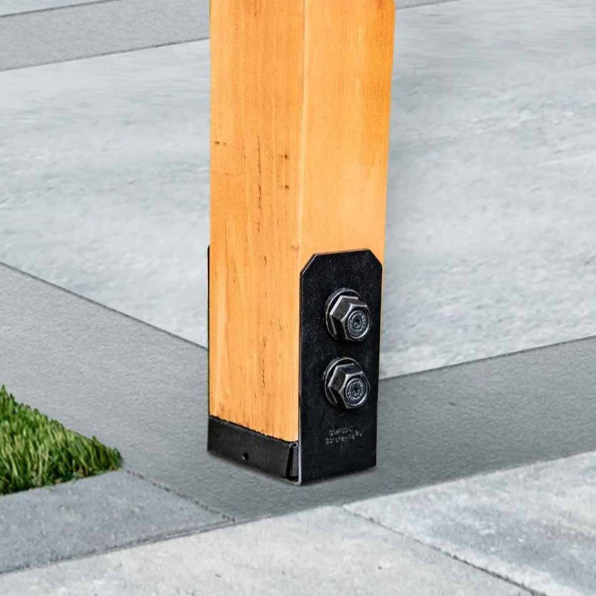 Simpson APVPK44-D1 Strong-Tie Simpson DIY Pergola Hardware Kit for 4x4 Lumber ZMAX Black Powder Coat - Complete Outdoor Accents Avant Collection Kit - 7