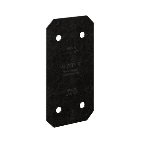 Simpson Strong-Tie APVST610 (5" x 9-3/4") Outdoor Accents Avant Collection 6x Flat Strap - Black Powder Coat