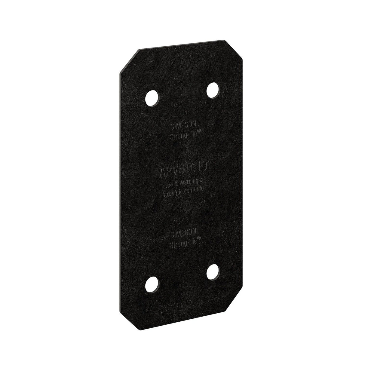 Simpson Strong-Tie APVST610 (5" x 9-3/4") Outdoor Accents Avant Collection 6x Flat Strap - Black Powder Coat