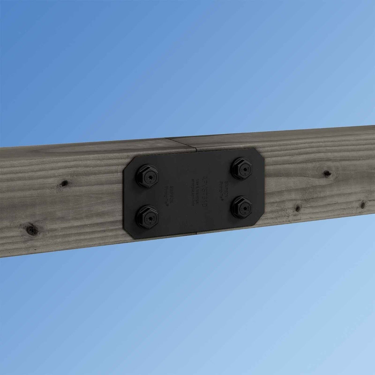 Simpson Strong-Tie APVST610 (5" x 9-3/4") Outdoor Accents Avant Collection 6x Flat Strap - Black Powder Coat - 4