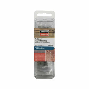 Simpson Strong-Tie AZK20SG Deck-Drive (2") DCU Screw Plug - Azek Slate Gray (75 Pack)