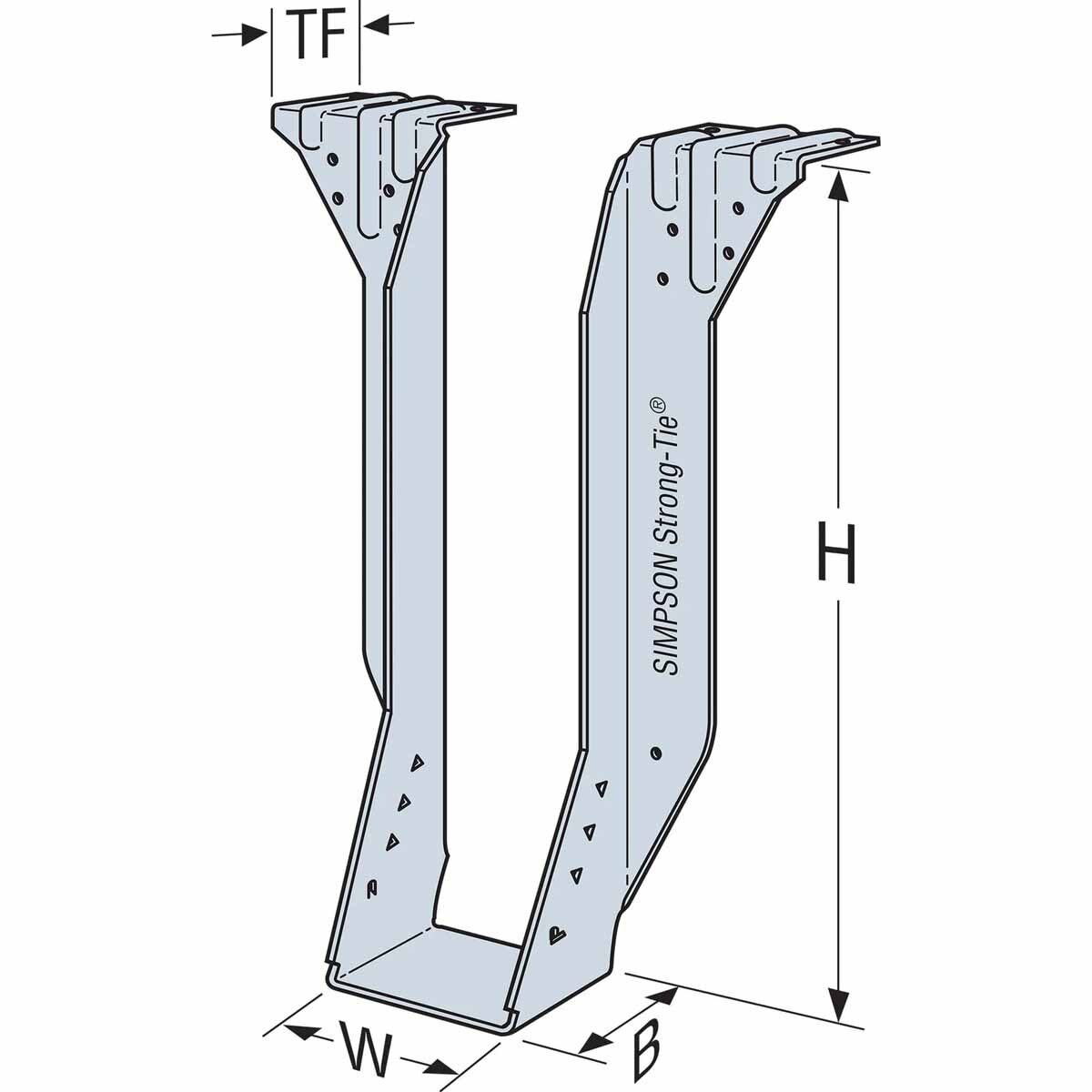 Simpson BA2.37/9.5 Strong-Tie Top-Flange Joist Hanger for 2-5/16" x 9-1/2" Engineered Wood - 2