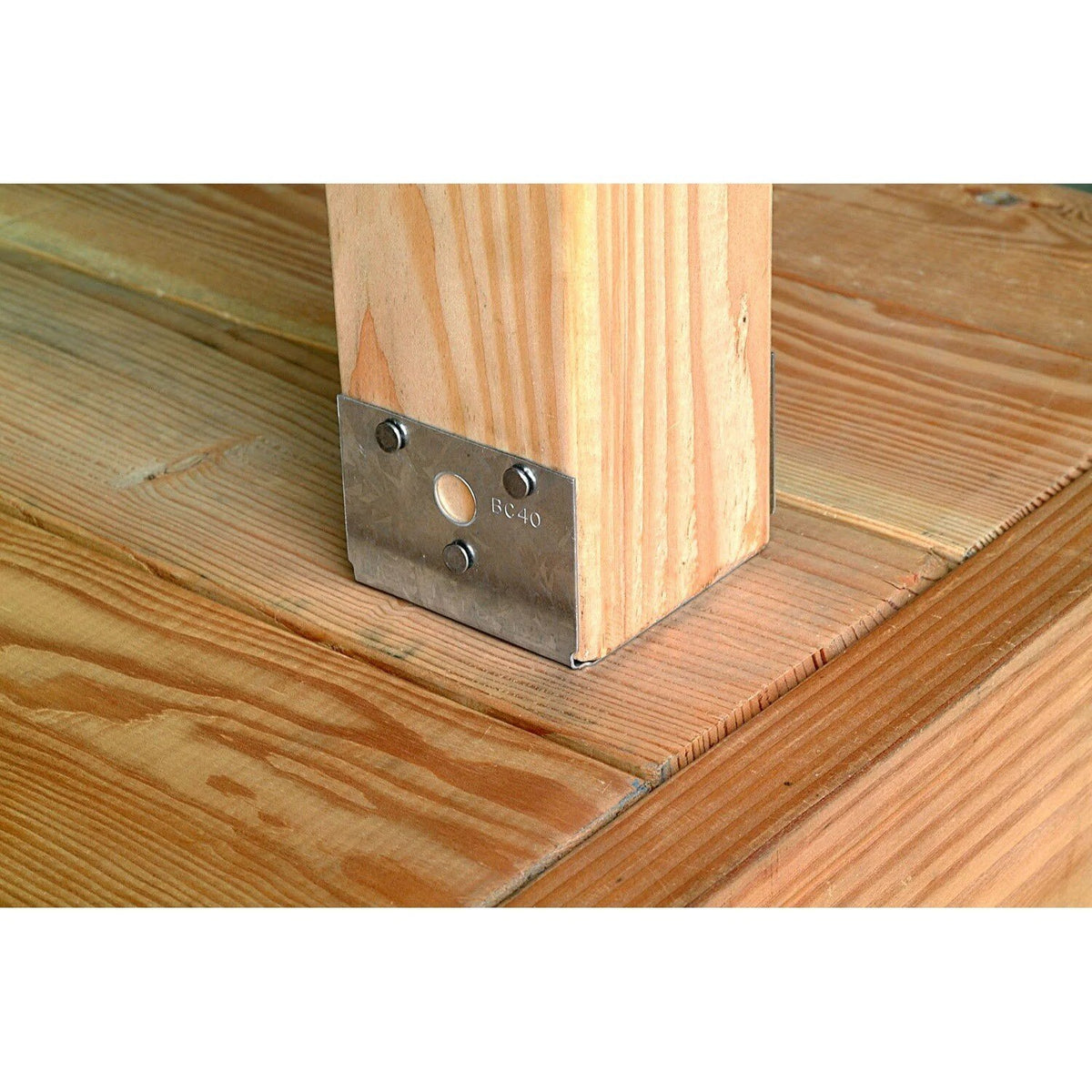 Simpson Strong-Tie BC40 (4x) 18 Gauge Galvanized Post Base - 3