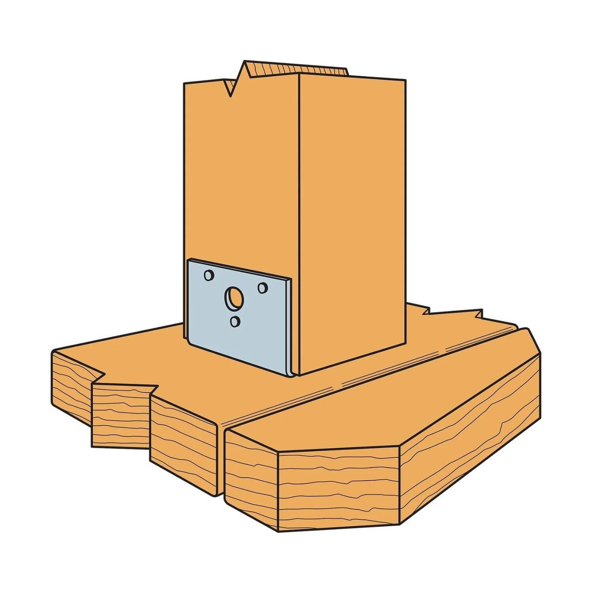 Simpson BC40 Strong-Tie Galvanized Post Base for 4x - 4