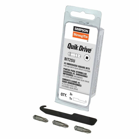 Simpson Strong-Tie BIT2SU-RC10 Quik Drive (#2 Undersized Square) Driver Bit Replacement Pack (10 Pack)