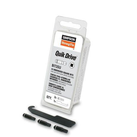 Simpson BIT3SU-RC10 Quik Drive Quik Drive #3 Undersized Square Driver Bit (10 Pack)