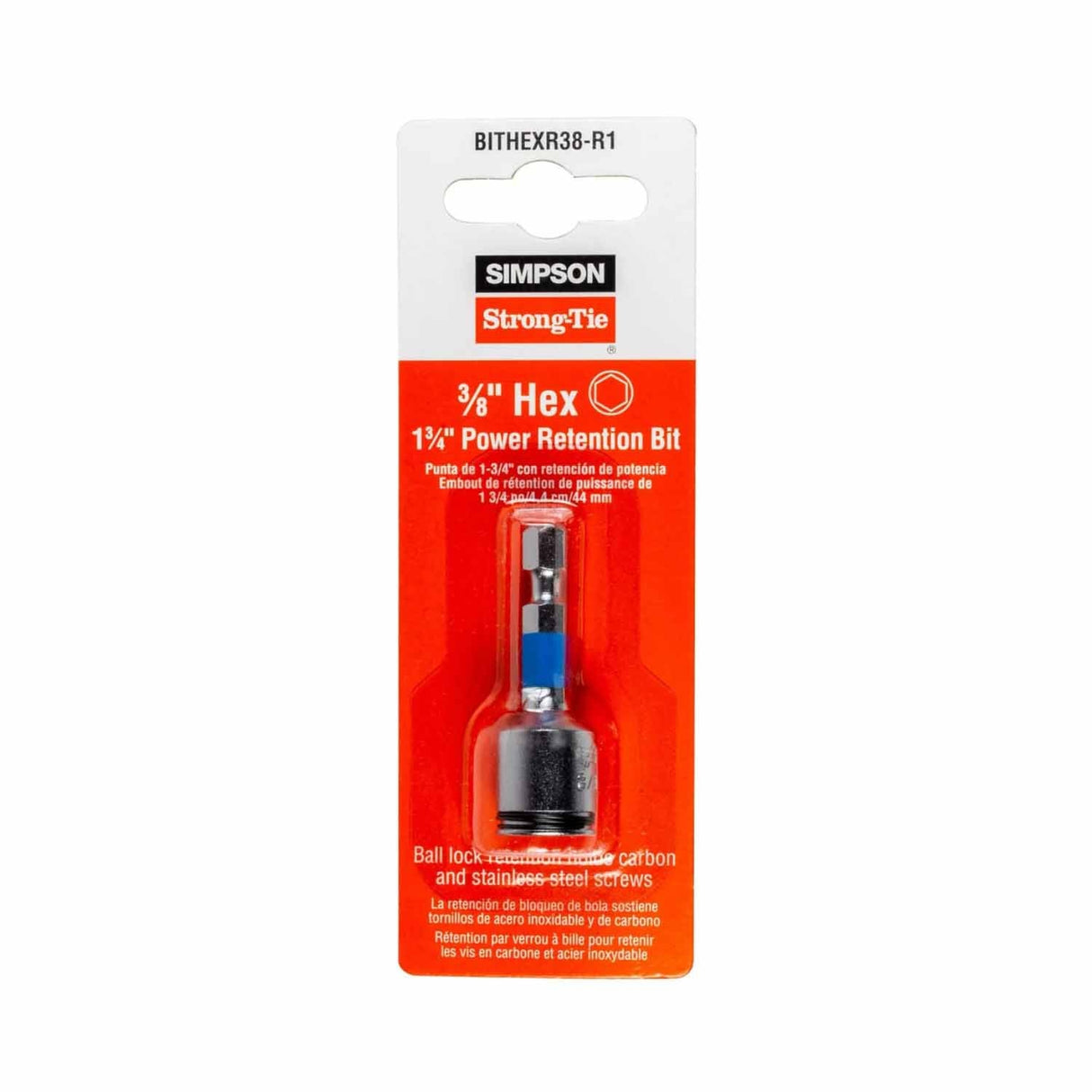 Simpson Strong-Tie BITHEXR38-R1 (3/8" x 1-3/4") Hex-Drive Power Bit (1 Piece) - 2