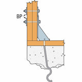 Simpson BP 1-1/2HDG Strong-Tie Hot-Dip Galvanized Bearing Plate for Wood-to-Concrete Connections - 7