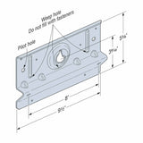 Simpson Strong-Tie BVLZ-KT1 Brick Veneer Ledger Connector ZMAX Galvanized Steel (1 Piece) - 2