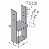 Simpson CB1212 Strong-Tie Heavy-Duty 12x12 Column Base for Concrete Foundations - 2