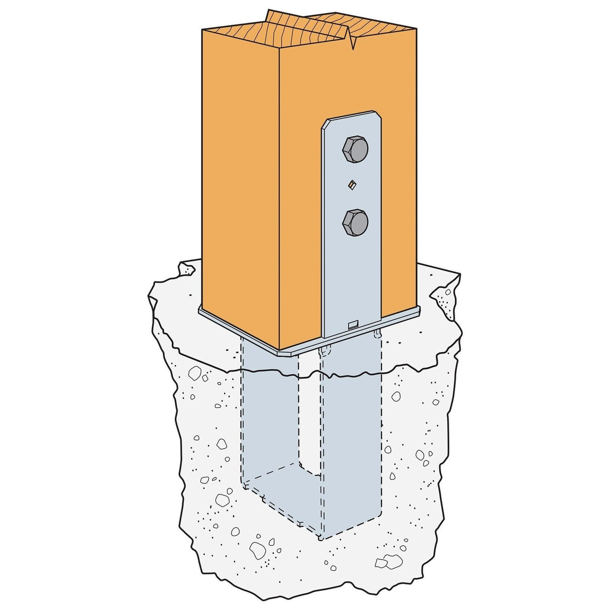 Simpson CB610 Strong-Tie Column Base for 6x10 Posts - 3