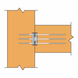 Simpson Strong-Tie CBH2.37X7.63H-KT (2-3/8" x 7-5/8") Concealed Joist to Beam/Column Hanger - Hot-Dip Galvanized - 5