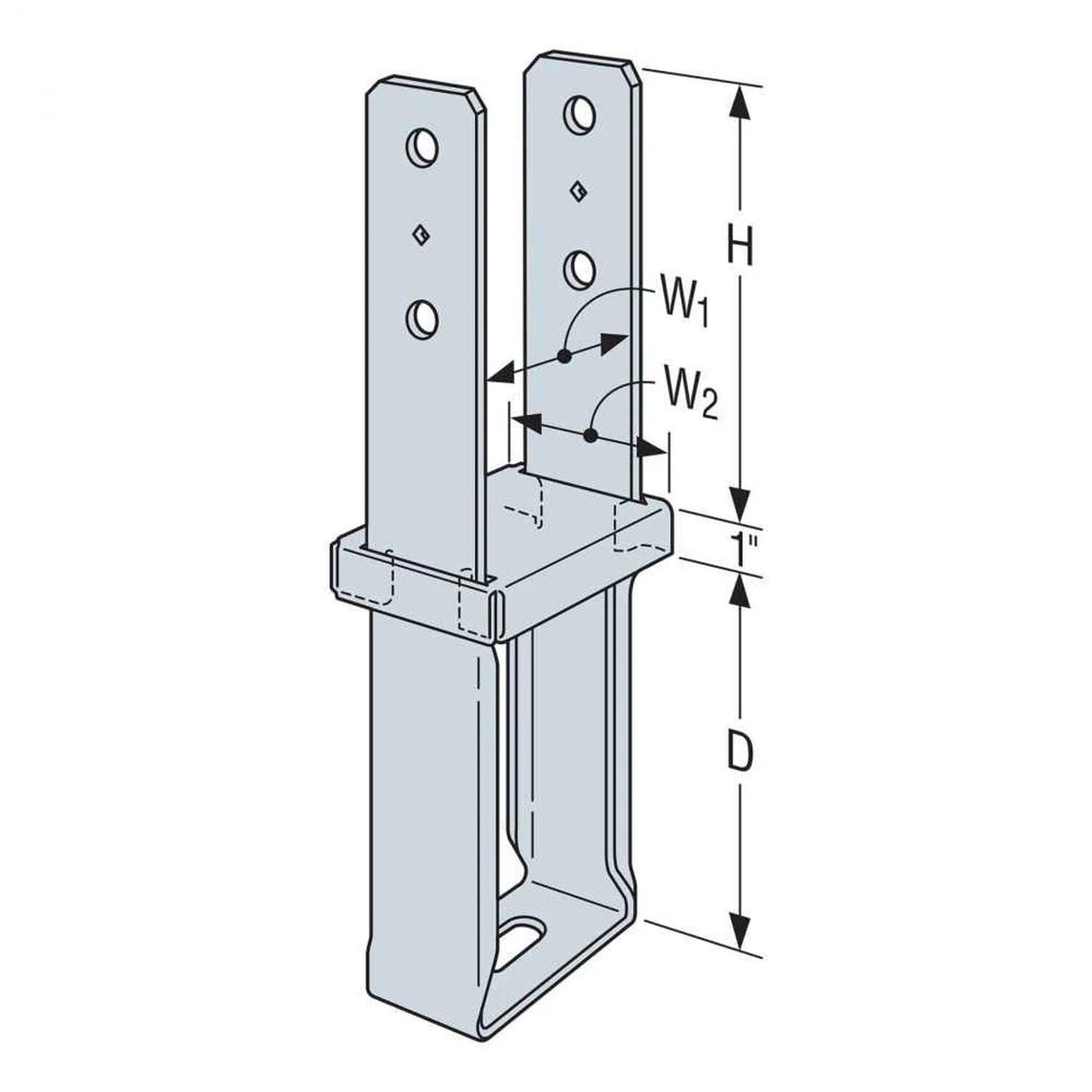 Simpson Strong-Tie CBS66HDG (6" x 6") CB/CBS HDG Column Base Installation Guide - 2