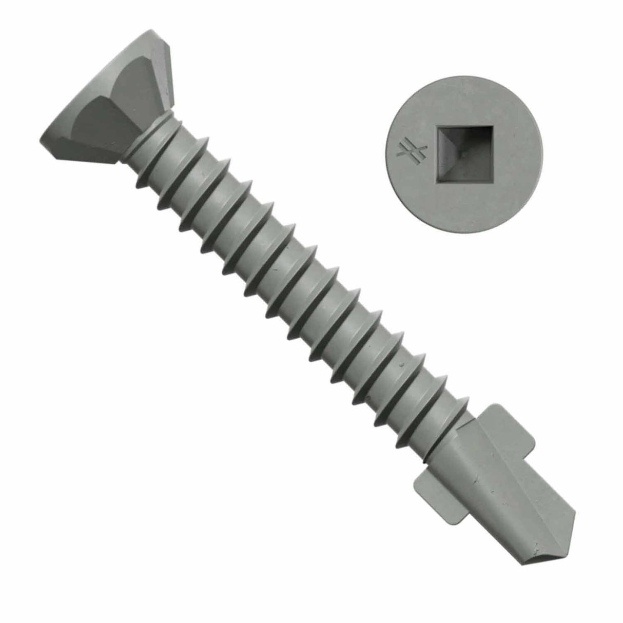 Simpson Strong-Tie CBSDQ106-5K (#8 x 1-1/16") Sheathing-to-CFS Screw Ribbed Flat Head with Quik Guard Coating (5000 Pack)