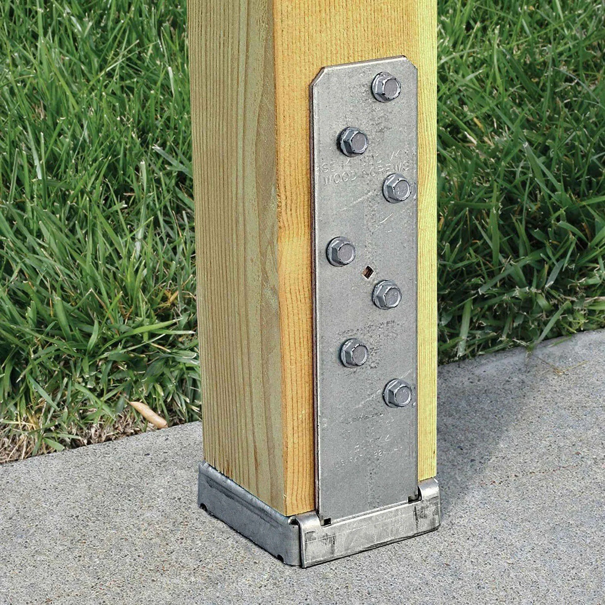 Simpson CBSQ46-SDS2HDG Strong-Tie Hot-Dip Galvanized Standoff Column Base for 4x6 with SDS Screws - 2