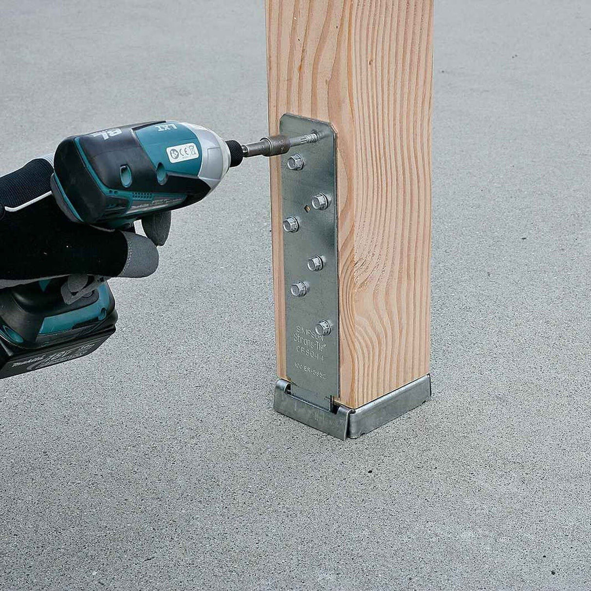Simpson CBSQ46 Strong-Tie Column Base Quick-Install G90 Galvanized - 3