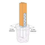 Simpson Strong-Tie CBSTQ66-SDS2HDG (8-3/4") Quick-Install Column Base w/ SDS Screws - Hot Dip Galvanized - 3
