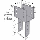 Simpson CC7 1/8-6 Strong-Tie Heavy-Duty Column Cap for 7" Beam and 6x Post - Certified Welds, Gray Paint Finish - 2