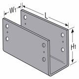 Simpson CCO6 Strong-Tie Heavy-Duty Column Cap for 6x Beam - Strapless Steel Connector for Structural Wood-to-Wood Connections - 2